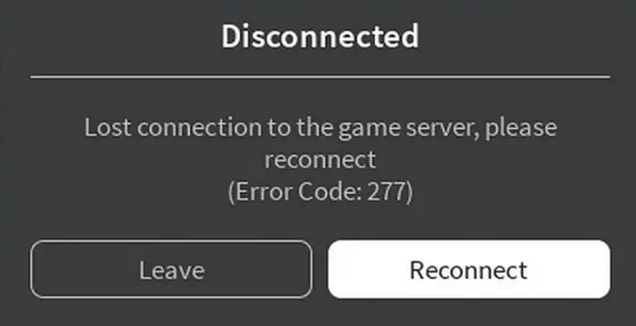 Roblox error code 277 and 901