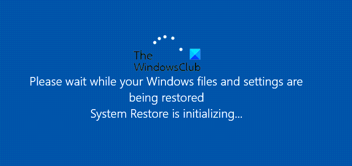 System Restore stuck