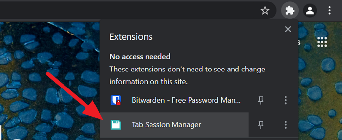 Tab Session manager