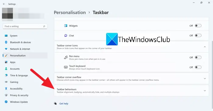 Taskbar behaviour Windows 11