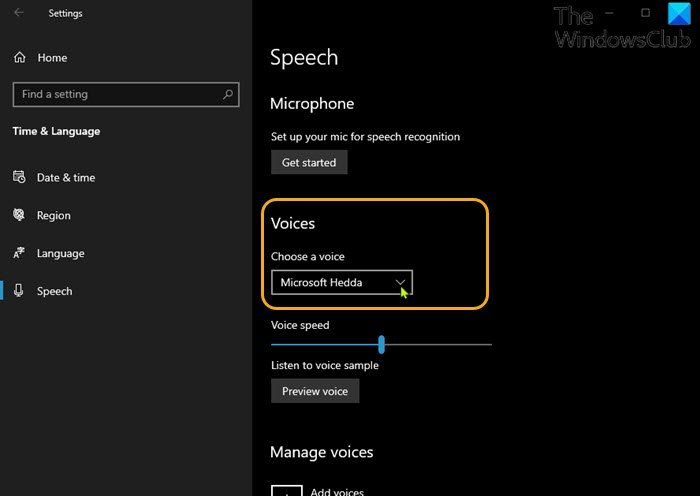 download text to speech voices windows 10
