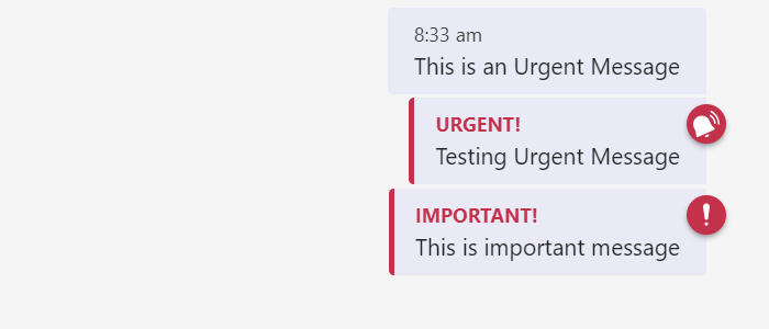 Urgent and Important Messages in Teams