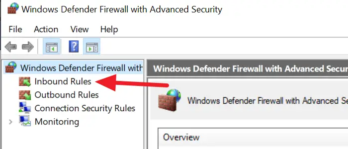 Windows Defender Firewall Advanced Security