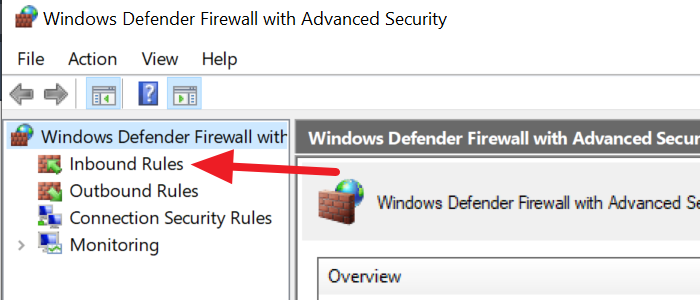 Windows Defender Firewall Advanced Security