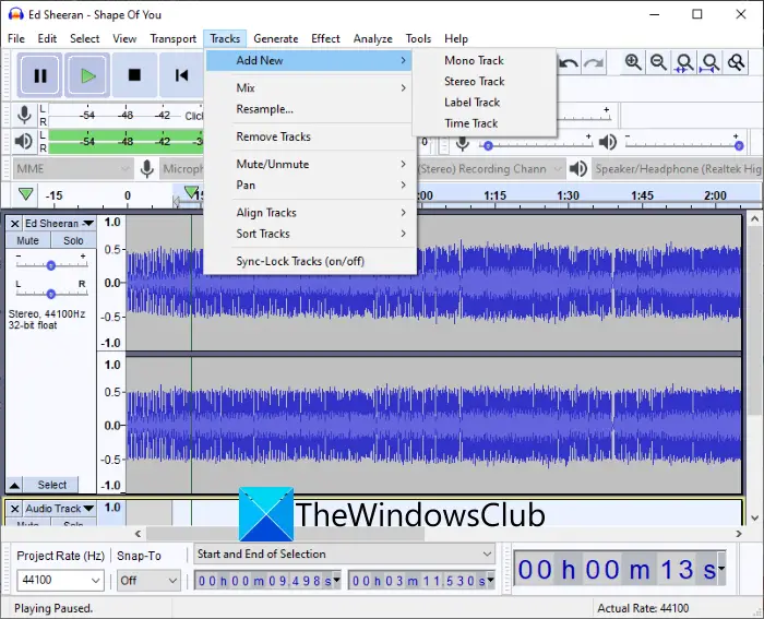 How to add White Noise to Music on a Windows 11/10 PC