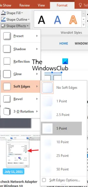 blur a shape in PowerPoint