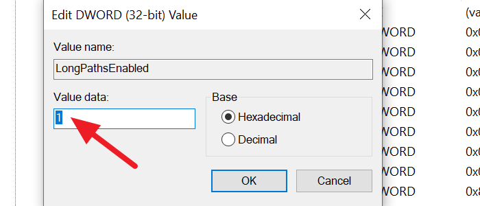 change values in DWORD