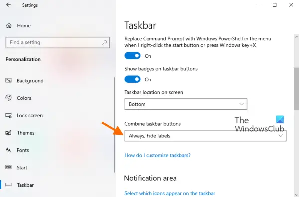 combine taskbar buttons