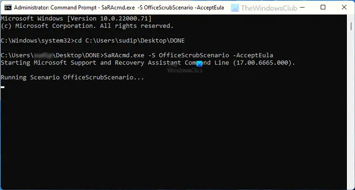 command-line version of Microsoft Support and Recovery Assistant