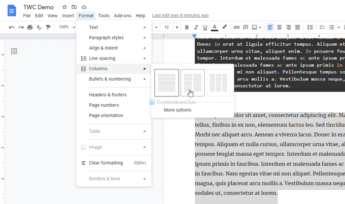 How To Make Columns In Google Docs How To Make Columns In Google Docs