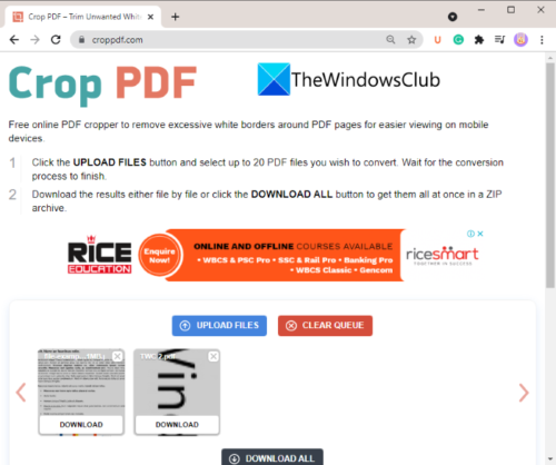 How to crop PDF Pages on PC using online tool or free software