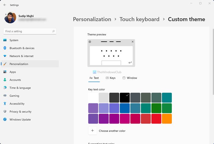 How to customize Touch keyboard on Windows 11