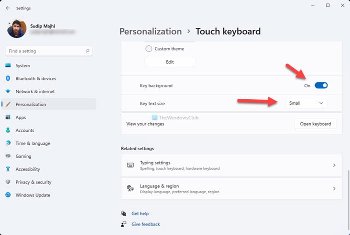 How to customize Touch keyboard on Windows 11 - 75