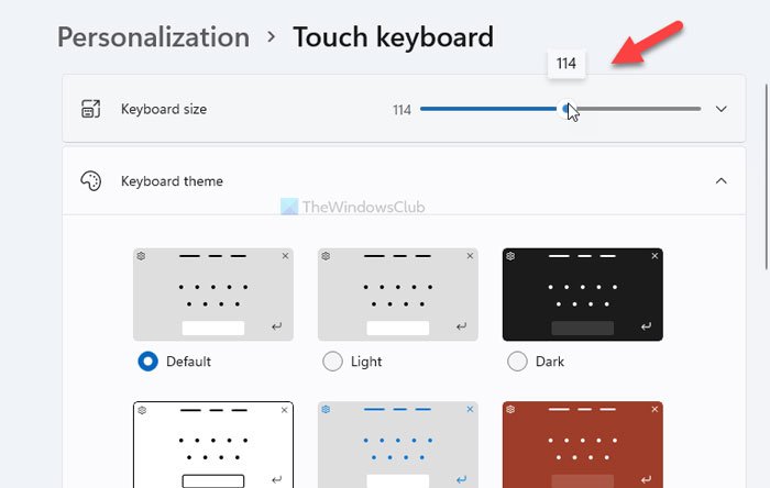 How to customize Touch keyboard on Windows 11