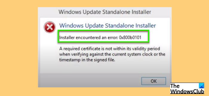 Windows Update Error 0X800B0101 on Windows 10