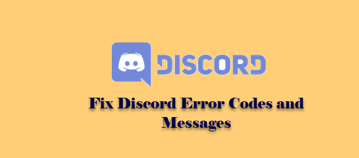 Fix Discord Error Codes and Messages