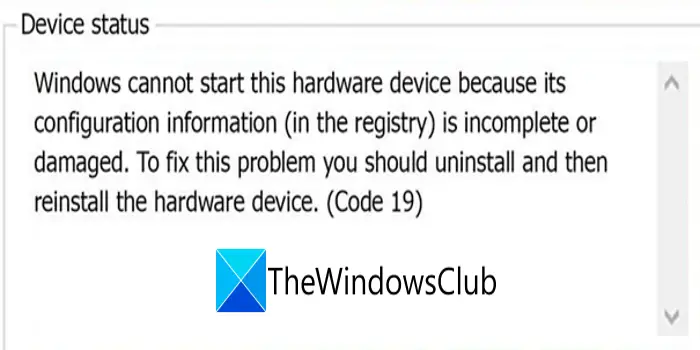 How to Fix Error Code 19 “cannot start this hardware device” in Windows 10