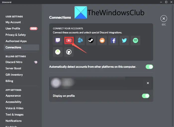 How to connect your Discord Account