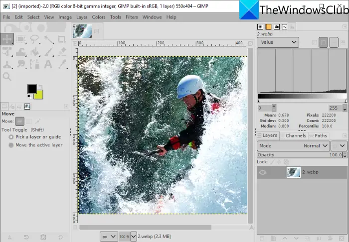 Cómo editar imágenes WebP en Windows
