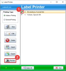 Print labels windows 10