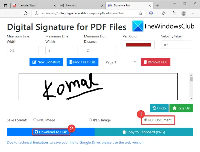 How to Sign a PDF document in Microsoft Edge
