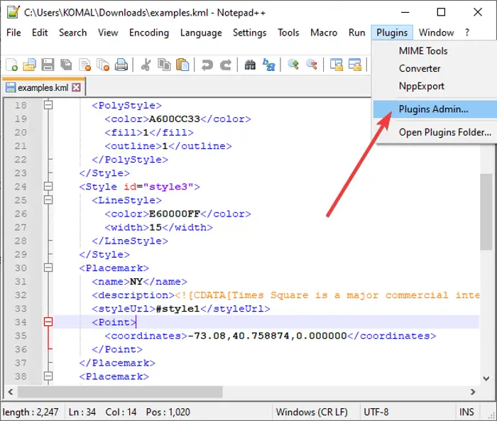 How to validate XML against XSD in Notepad++