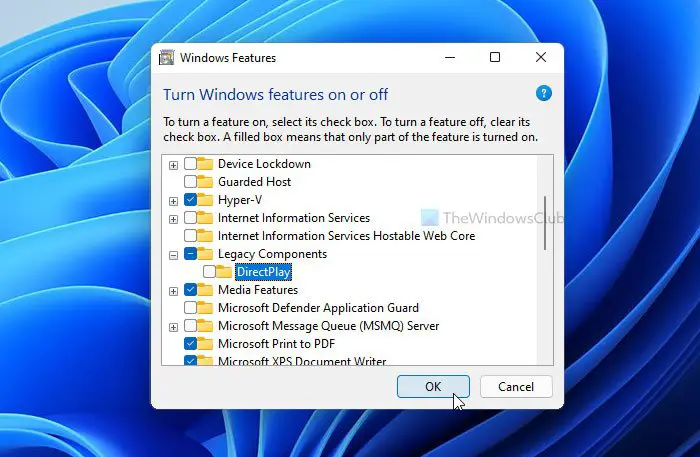 How to install and enable DirectPlay on Windows 11/10