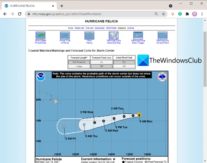 How to Track Hurricane and Stay Alerted on Windows 11/10