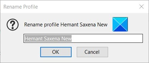 Rename Profile