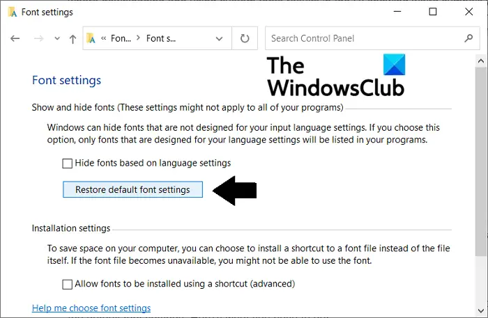 How to fix corrupted Fonts in Windows 10