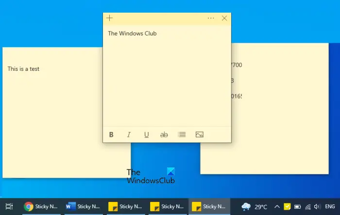 sticky notes icon not combined