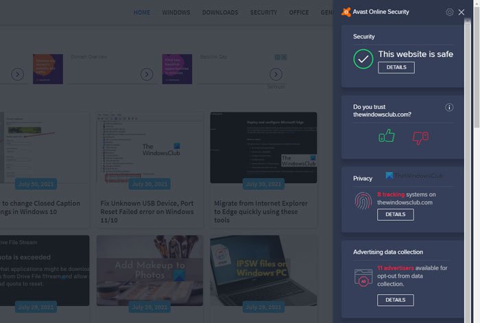 How to use Avast extension on Chrome Firefox and Edge browsers - 23