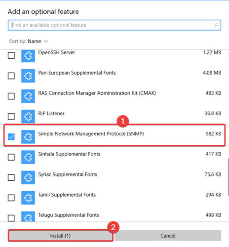 how to install snmp on windows 10 powershell