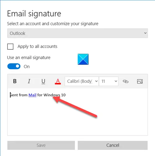 Windows 10 Mail App Settings