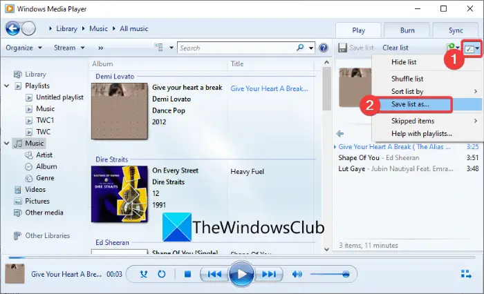 how to make a playlist on windows 10