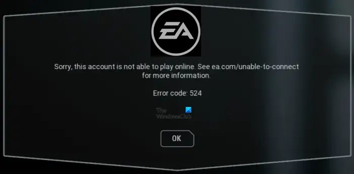 EA Error Code 524