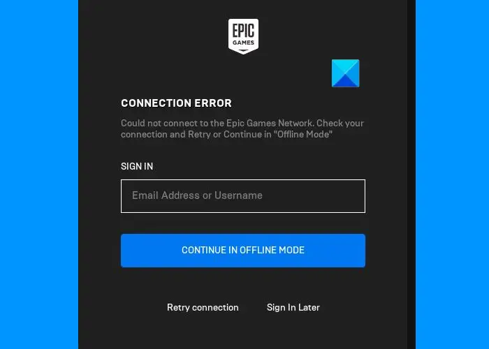 Fix Epic Games connection error