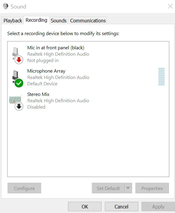 Fix Microphone Not Plugged in Windows