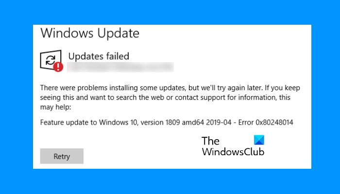 Fix Windows Update Error 0x80248014