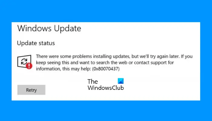 Fix Windows Update error 0x80070437