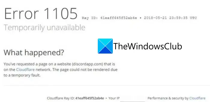 Исправить ошибку Discord 1105 на ПК с Windows