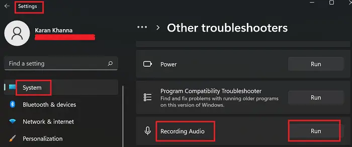 Microphone not plugged in Windows 11