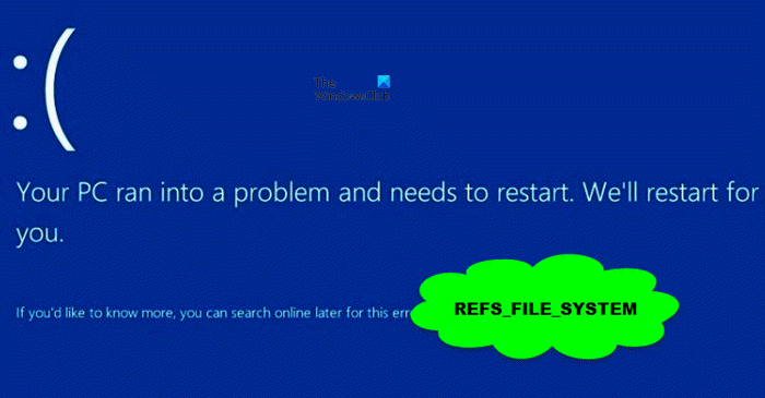 REFS_FILE_SYSTEM Blue Screen