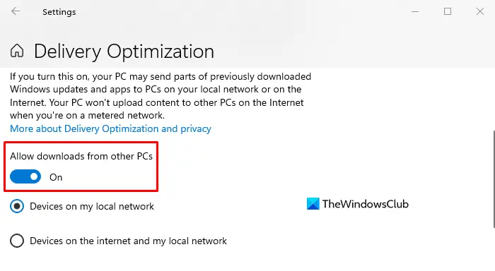 Service Host Delivery Optimization High Network and Disk usage