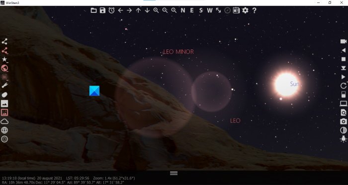 WinStars3 free Planetarium software