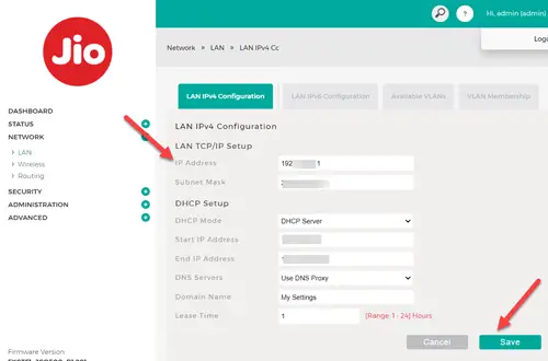 Change IP Address