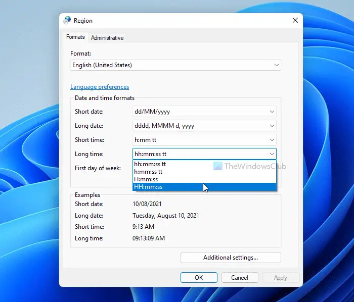 How to change lock screen clock format on Windows 11/10