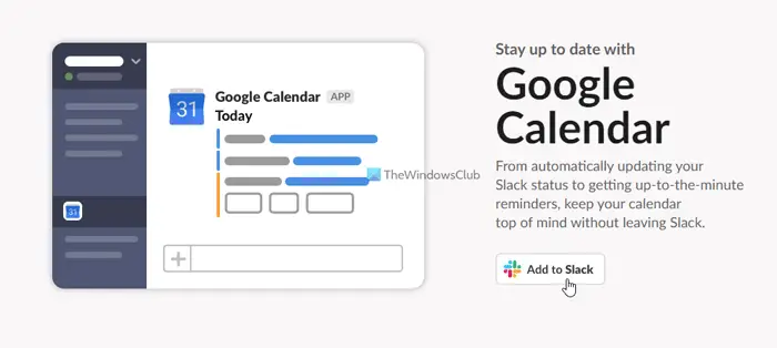 How to connect Google Calendar to Slack