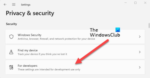 How to disable or enable Developer Mode in Windows 11
