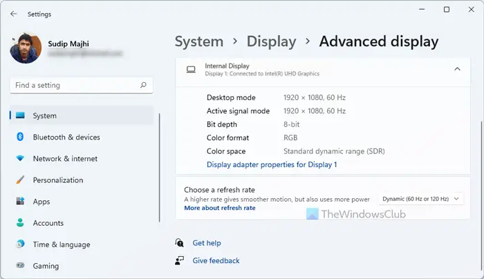 How to Enable or Disable Dynamic Refresh Rate (DRR) in Windows 11